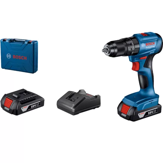 Bosch Professional GSR 185-Li 2Ah Çift Akülü Delme/Vidalama Makinesi - 06019K3000