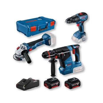 Bosch Professional GSR 18V-50 + GBH 180 + GWS 180 2 x Gba 18V 3Lü Set 5.0AH 18V - 0615990M32