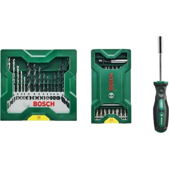 Bosch  X-Line 15 Parça Delme & 25 Parça Vidalama Ucu Seti + Tornavida