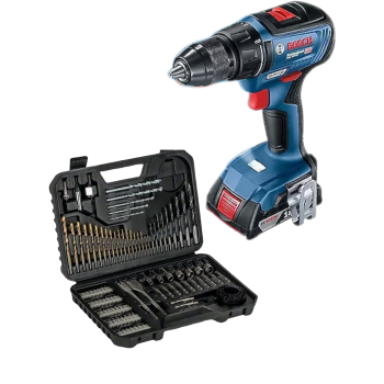 Bosch Gsb 18V-50 Tek Akülü 2 Ah + V-Line 103 Parça Tornavida Seti