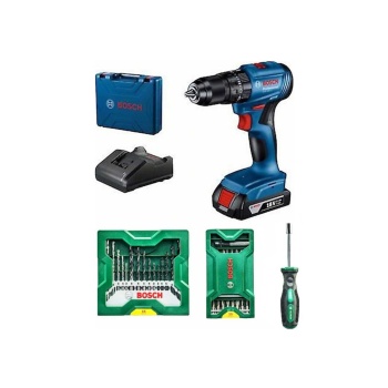 Bosch Professional GSB 185-Li 2.0 Ah Tek Akülü Kömürsüz Motor Darbeli Matkap + 41 Parça Aksesuar Set - 06019K3102