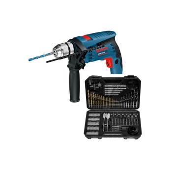 Bosch Professional GSB 13 RE Darbeli Matkap - 0601217100 + Bosch V-Line Matkap & Vidalama Karışık Aksesuar Seti 103 Parça - 2607017367
