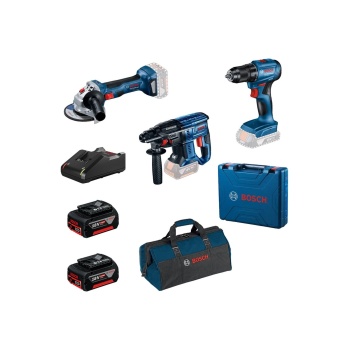 Bosch Professional Gsr 185-LI + Gws 180-LI + Gbh 180-LI 2X4.0AH Akülü Kombo Kit - 0615990N1Y