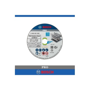 Bosch 76x1x10mm Inox Kesme Diski (5li pkt) GWS 12V-76 için 2608601520