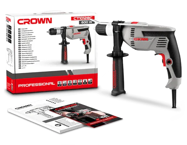 Crown Darbeli Matkap 600W Ct10128C