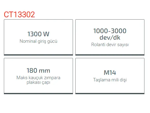 Crown Polisaj 1300W 180Mm Ct13302