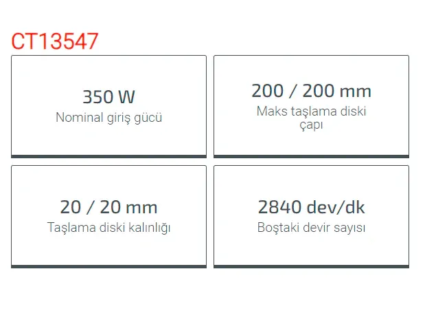 Crown Taşlama Motoru 350W Ct13547
