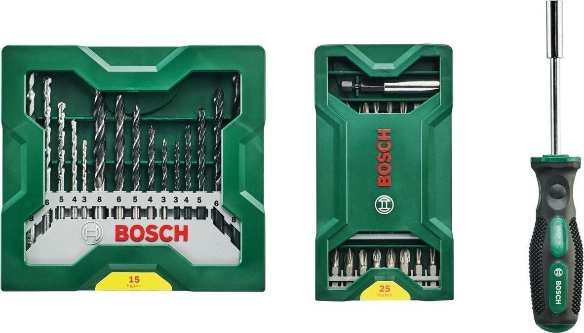 Bosch  X-Line 15 Parça Delme & 25 Parça Vidalama Ucu Seti + Tornavida