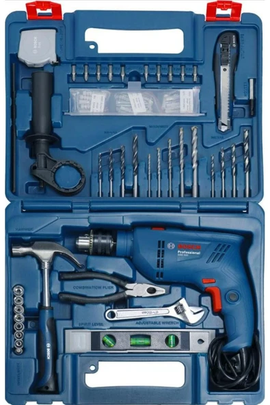 Bosch GSB 600 Darbeli Matkap + 100 Parca Aksesuar Seti