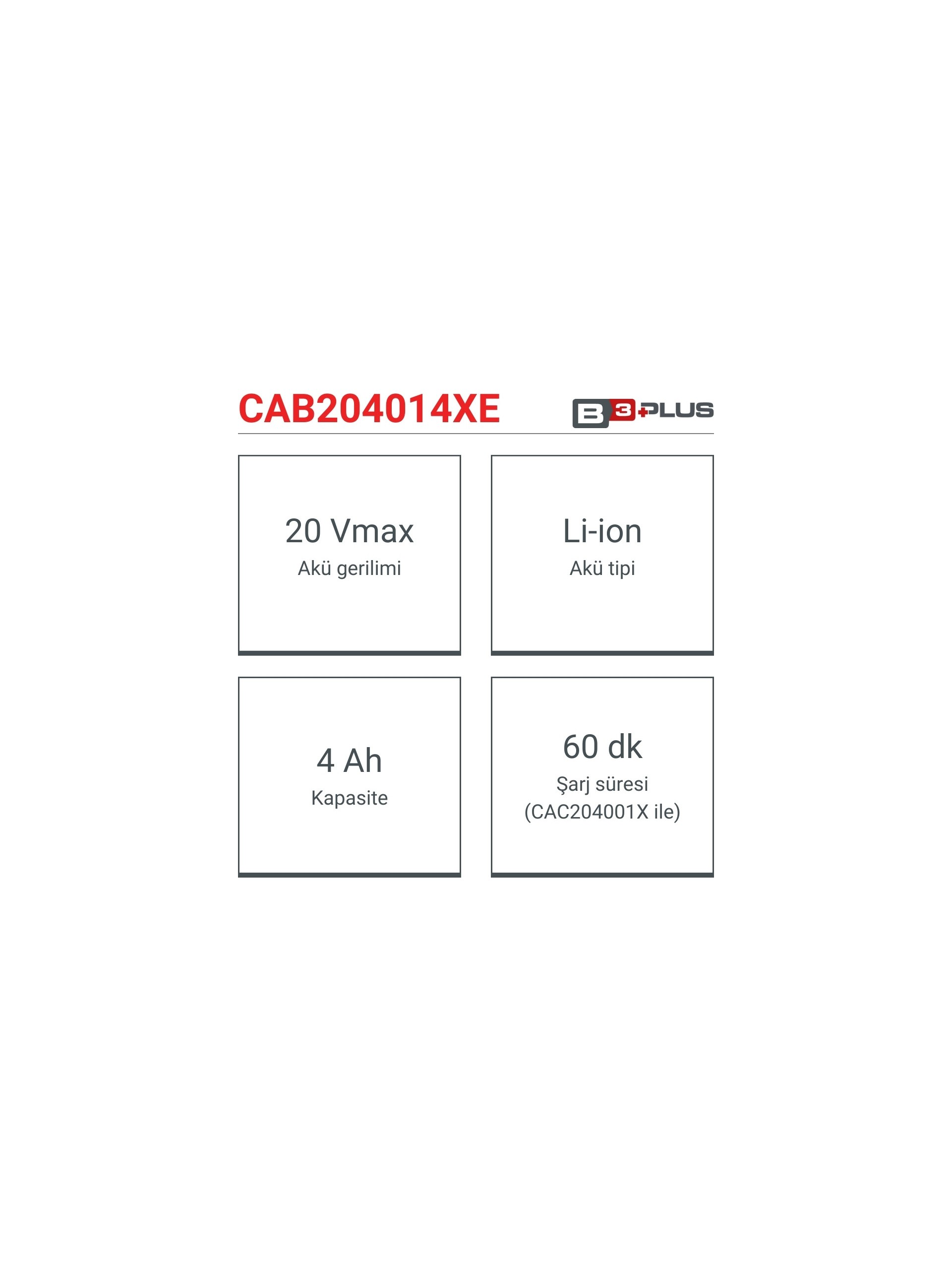 Crown Cab204047Xe Akü 20V 4.0 Ah