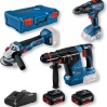 Bosch Professional GSR 18V-50 + GBH 180 + GWS 180 2 x Gba 18V 3Lü Set 5.0AH 18V - 0615990M32