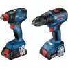 Bosch Professional GSR 180-LI + GDX 180-LI( 2 x 2 Ah) 18V Akülü Somun Sıkma Makinesi - 06019G5222