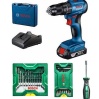 Bosch Professional GSB 185-Li 2.0 Ah Tek Akülü Kömürsüz Motor Darbeli Matkap + 41 Parça Aksesuar Set - 06019K3102