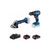 Bosch Professional GWS 180-LI + GSB 185-LI 18V Akülü Vidalama 2+4 Ah Çift Akü Set - 06019H9026