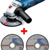 Bosch Professional GWS 7-115 mm Avuç Taşlama Makinesi + Bosch standart for 115*2,5 mm düz metal kesici 2 adet