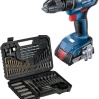 Bosch Professional GSR 18V-50 Profesyonel Akülü Vidalama + Bosch V-Line Matkap & Vidalama Karışık Aksesuar Seti 103 Parça - 2607017367