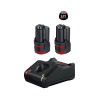 Bosch Professional 2 x Gba 3,0AH Akü Gal 12V-40 Hızlı Şarj Cihazı - 1600A019RD