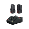 Bosch Professional 2 x Gba 3,0AH Akü Gal 12V-40 Hızlı Şarj Cihazı - 1600A019RD