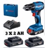 Bosch Professional Gsb 185-Li 3 X 2.0 Ah Kömürsüz Motor Darbeli Matkap