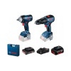 Bosch GDS 18V-400 + GSB 18V-50 Darbeli Somun Sıkma + Vidalama 18V 2 Ah ve 5Ah - 06019K0003