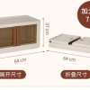 SUNUP SN-25881 40X64X37CM 72L KATLANABİLİR PLASTİK SAKLAMA KUTUSU KAHVERENGİ KAPAKLI TEKERLEKLİ