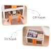 SUNUP SN-25882 31X49X30CM 32L KATLANABİLİR PLASTİK SAKLAMA KUTUSU KAHVERENGİ KAPAKLI TEKERLEKLİ