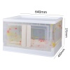 SUNUP SN-25883 40X64X37CM 72L KATLANABİLİR PLASTİK SAKLAMA KUTUSU RENKLİ KAPAKLI TEKERLEKLİ