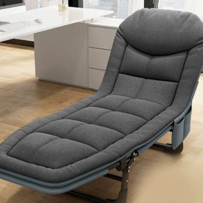 SUNUP SN-24922 TAŞINABİLİR AYARLANABİLİR 5 KADEME SÜNGER KAMP YATAK ŞEZLONG (KOYU GRİ)