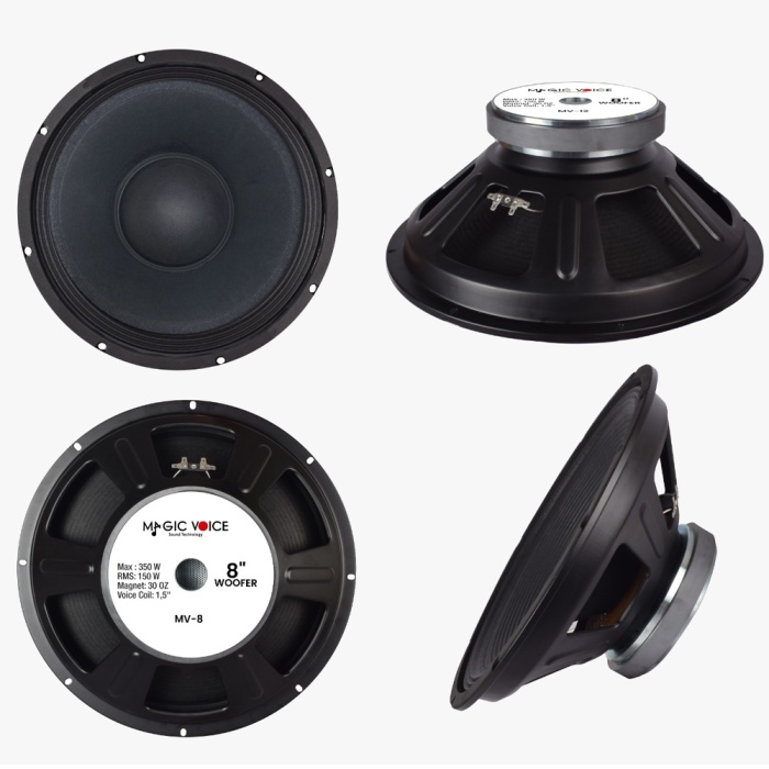 MAGİCVOİCE MV-8 MAX 350W / RMS 150 WATT 8 20 CM WOOFER YEDEK HOPARLÖR