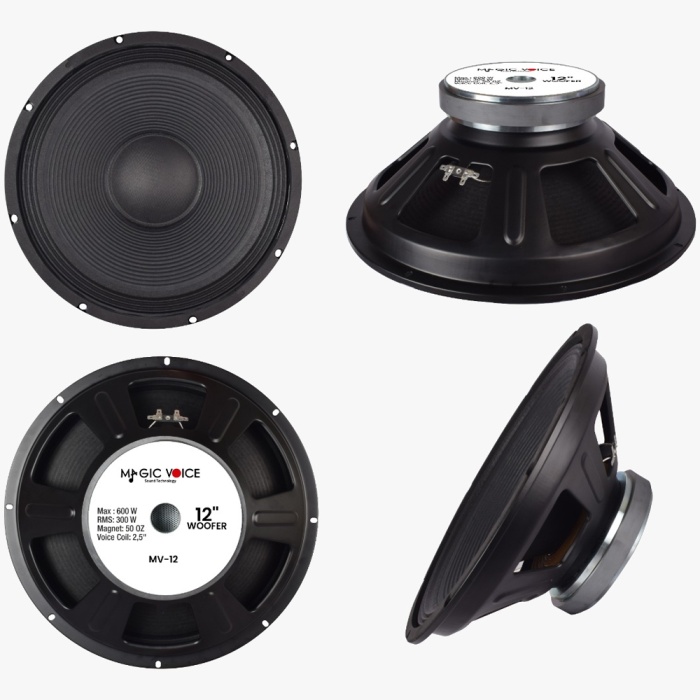 MAGİCVOİCE MV-12 MAX 600W / RMS 300 WATT 12 30 CM WOOFER YEDEK HOPARLÖR