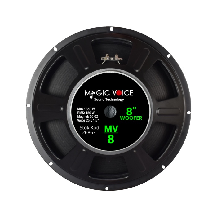 MAGİCVOİCE MV-8 MAX 350W / RMS 150 WATT 8 20 CM WOOFER YEDEK HOPARLÖR