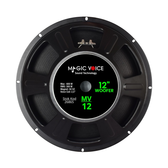 MAGİCVOİCE MV-12 MAX 600W / RMS 300 WATT 12 30 CM WOOFER YEDEK HOPARLÖR