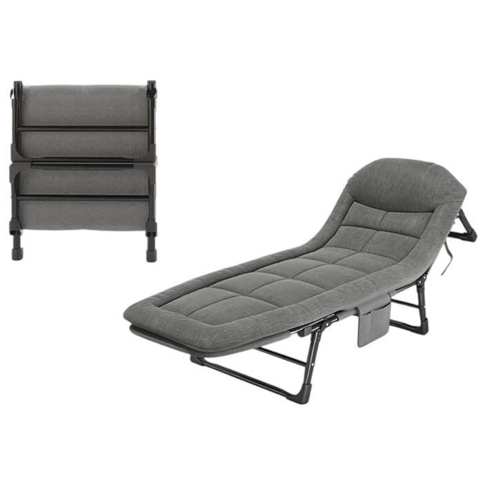 SUNUP SN-26974 TAŞINABİLİR AYARLANABİLİR 5 KADEME SÜNGER KAMP YATAK ŞEZLONG (AÇIK GRİ)