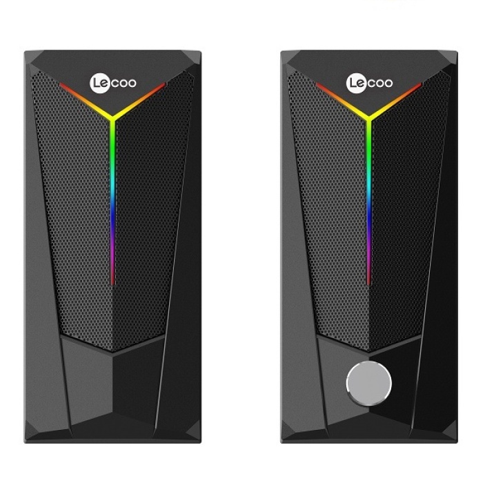 LENOVO LECOO DS104 KABLOLU USB + 3.5MM JACK 6W 80DB RGB IŞIKLI 1+1 GAMING SPEAKER HOPARLÖR