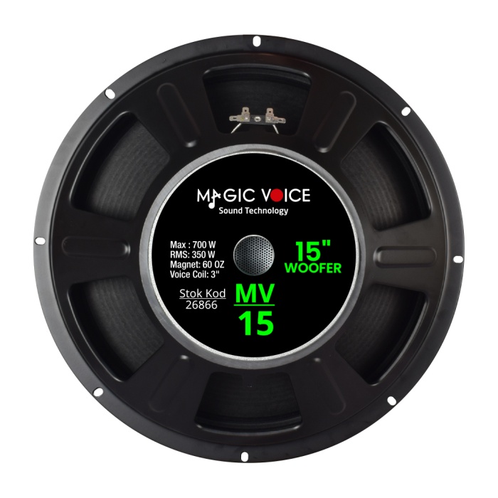 MAGİCVOİCE MV-15 MAX 700W / RMS 350 WATT 15 38 CM WOOFER YEDEK HOPARLÖR