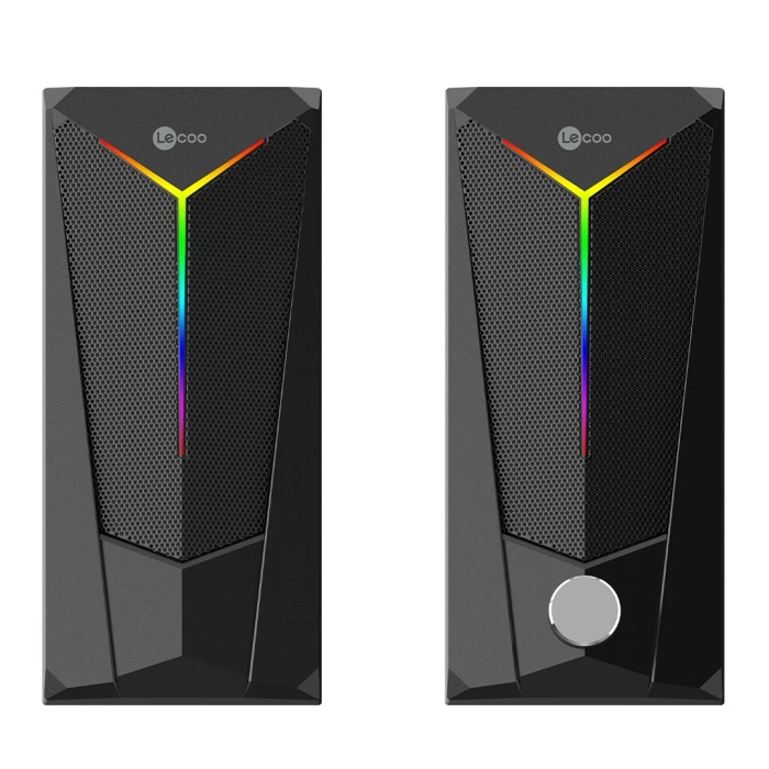 LENOVO LECOO DS104 KABLOLU USB + 3.5MM JACK 6W 80DB RGB IŞIKLI 1+1 GAMING SPEAKER HOPARLÖR