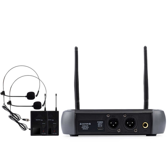 WESTA WM-102T 1 ALICI + 2 YAKA (LAVALIER) KABLOSUZ UHF MİKROFON SETİ