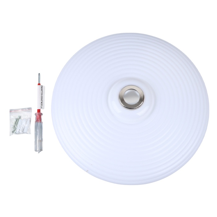 POWERMASTER PM-27330 BEYAZ 35*10.5CM 24 WATT BLUETOOTH HOPARLÖRLÜ TAVAN AYDINLATMA