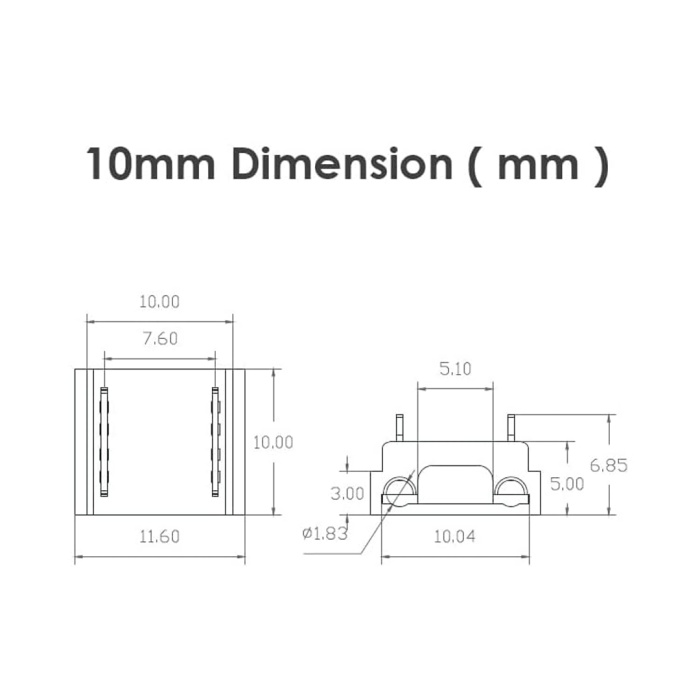 POWERMASTER 10MM ÇİFT UÇLU KONNEKTÖR - COB LED ŞERİT ARA KONNEKTÖRLERİ 2PİN BAĞLANTI