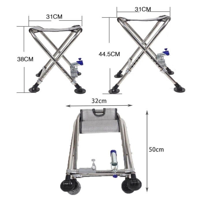 SUNUP SN-25796 METAL BALIKÇI TABURESİ KATLANABİLİR TAŞINABİLİR