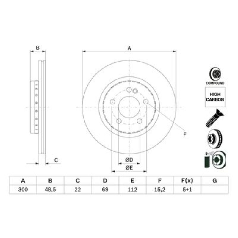 FREN DISKI ( MERCEDES  W205/213/238 ARKA ) 4231812