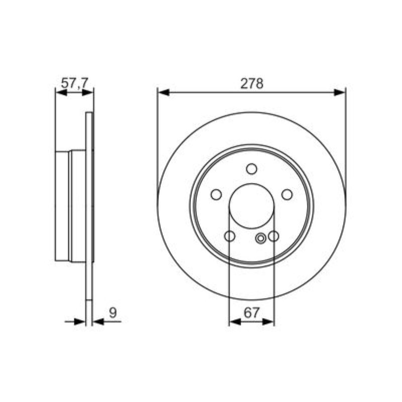 2 Adet FREN DISKI ( MERCEDES W204 ARKA C180-C200 ) 2044230512