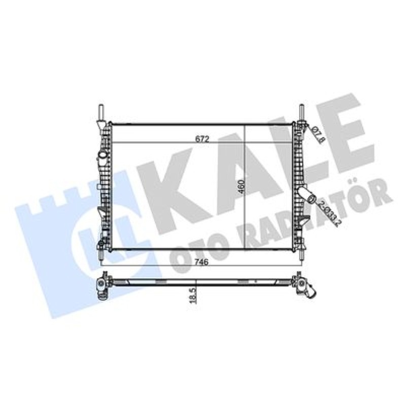 RADYATOR BRAZING  (FORD  TRANSIT V347 2.2 2.4 06/    )  KLIMASIZ 7C118005AB