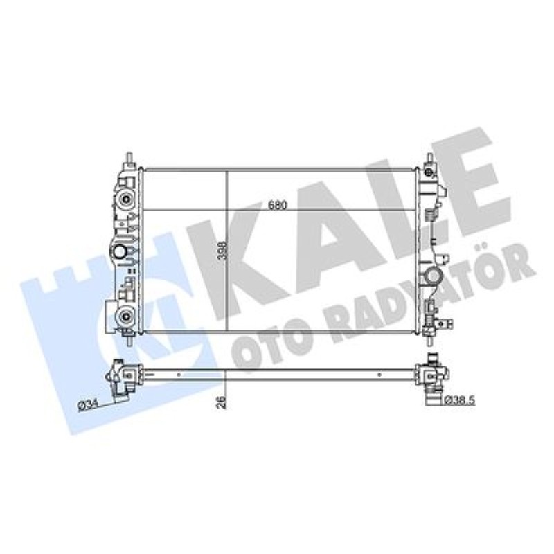 SU RADYATORU ( OPEL   ASTRA J OTOMATİK ŞANZIMAN) A14NEL - A14 NET - A16XER - A16LET