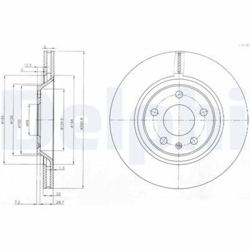 ARKA FREN DISKI AUDI A4 8E0615601R