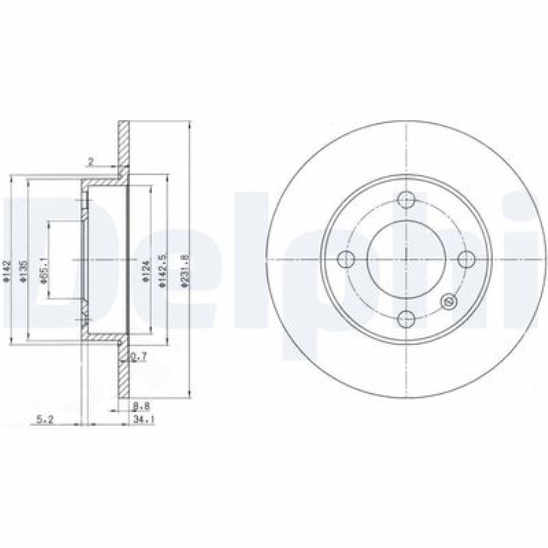 ARKA FREN DISKI-232×9 4×100 (VW POLO 00-02) 6N0615601A