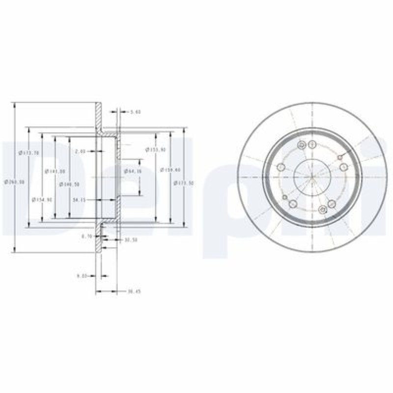 FREN DISKI ARKA DUZ (260-5)-(HONDA  CIVIC 2007/2011  HB-SEDAN /CIVIC 2012/2013  SEDAN   ) 2510-SNA-A00