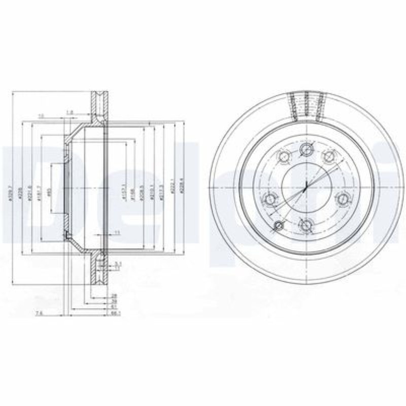 ARKA FREN DISKI-330X28 5×130 (VW TOUAREG 03-07  AUDI Q7 07-09  PORSCHE CAYENNE 03-) 7L8615601C