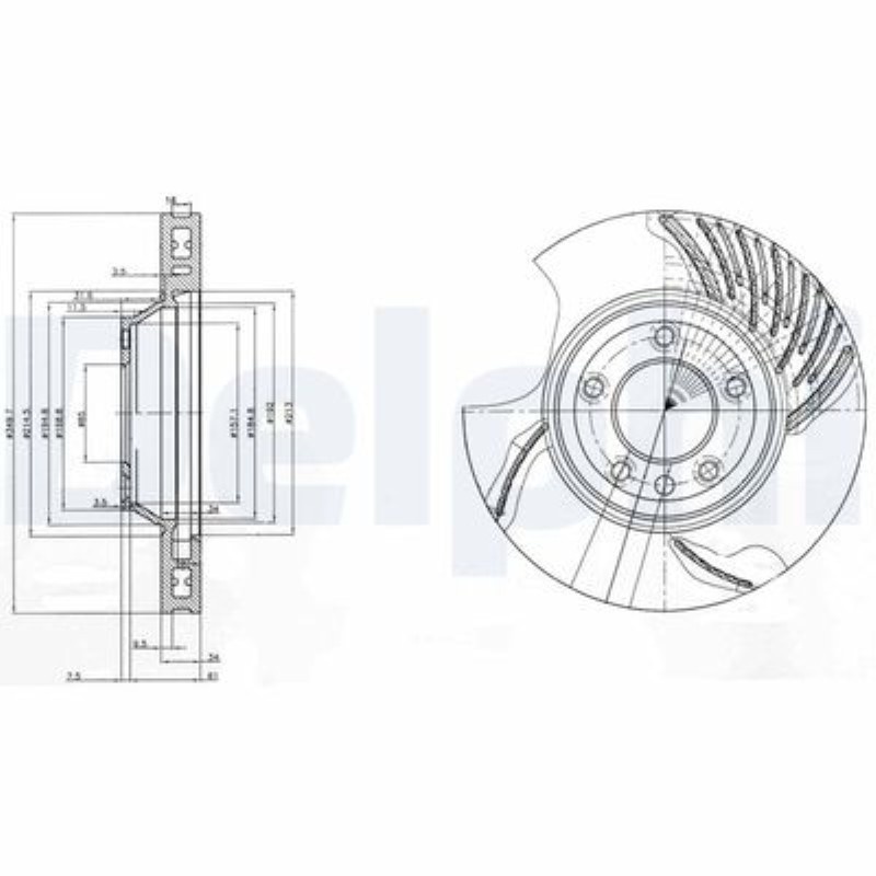SOL ON FREN DISKI-350X34 5×120 (VW TOUAREG 03-10  AUDI Q7 07-15  PORSCHE CAYENNE 03-) 7L8615301