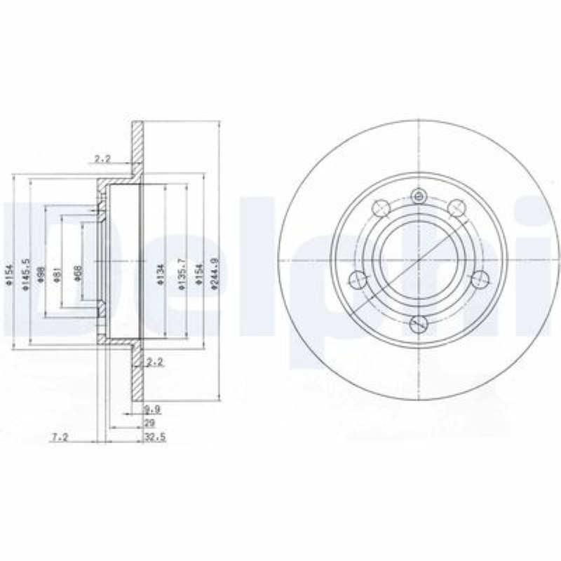 ARKA FREN DISKI-245X10 5×112 (AUDI A4 01-08  SEAT EXEO 09-14) 8E0615601P